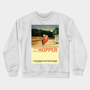 Edward Hopper - Gas - Minimalist Exhibition Art Poster Crewneck Sweatshirt